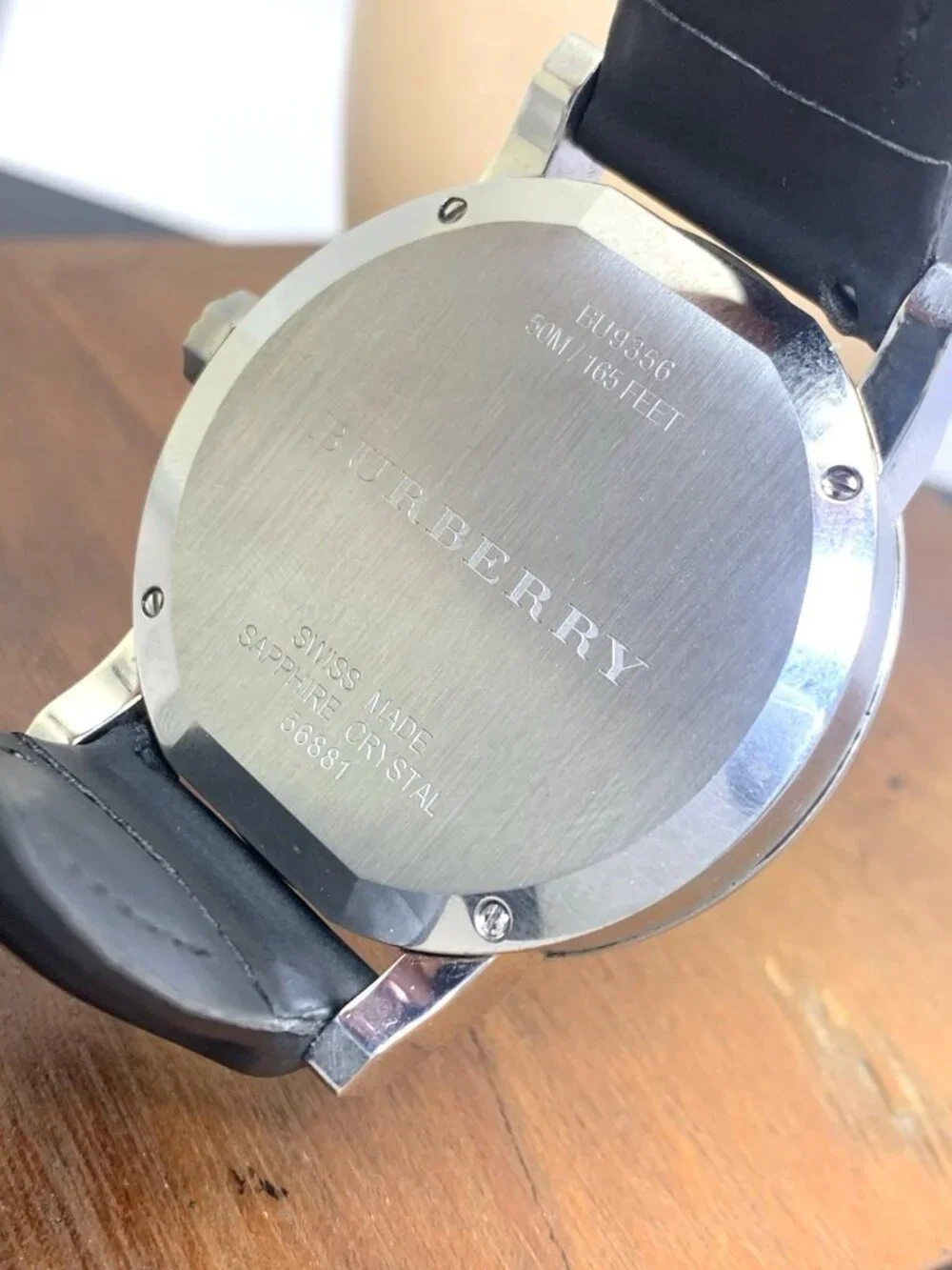 Burberry Men's Watch BU9356 Swiss Quartz Chronograph Black Dial Black Strap 42mm